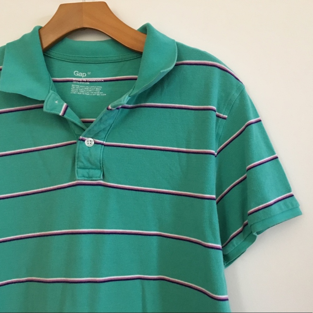 Short Sleeve Striped Polo